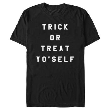 Men's Lost Gods Halloween Trick Or Treat Yo' Self  T-Shirt - Black - X Large