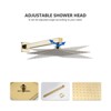 PROOX Double Handle 2-Spray Square High Pressure Shower Faucet 1.75 GPM with Handheld in Brushed Gold - 4 of 4
