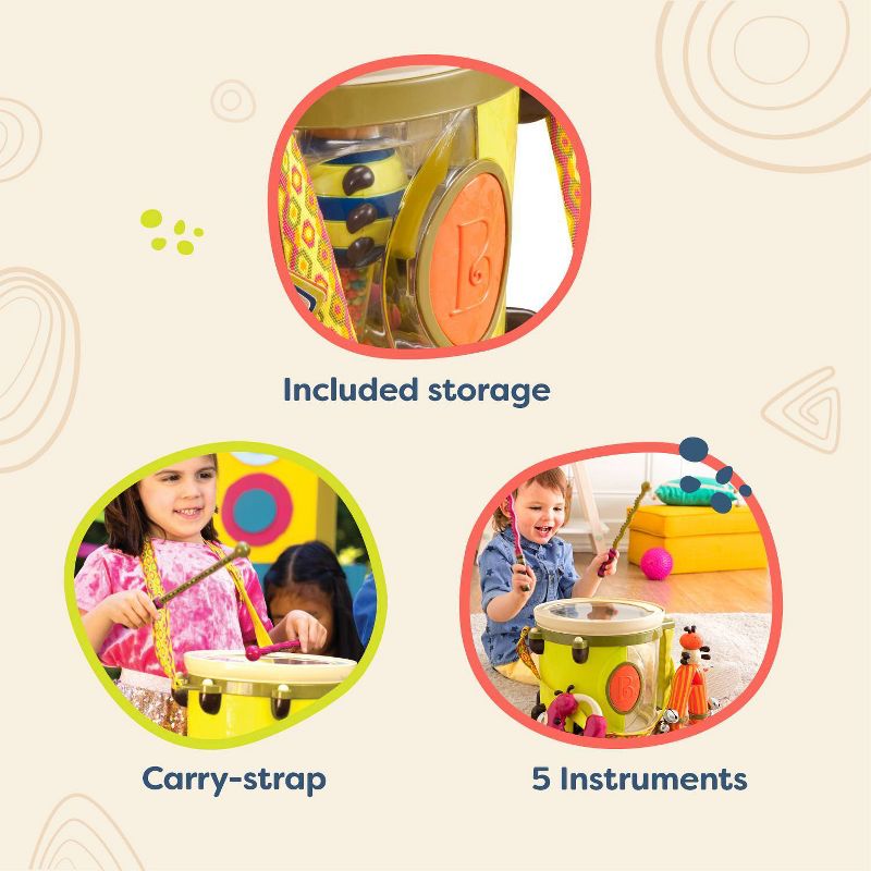 B. toys Toy Drum Set 7 Instruments - Parum Pum Pum, 6 of 14
