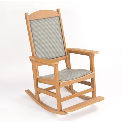 Fortune Candy 1 Person HIPS Rocking Chair with Textilene Backrest and Seat, Weight Capacity 380 lbs