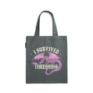 Fourth Wing: I Survived Threshing (Pink Dragon) Tote Bag - 1 of 1