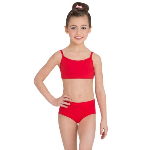 Capezio Red Team Basics Camisole Bra Top - Girls Medium