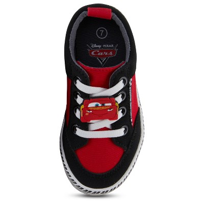 Disney Boys Toddler Cars Low Top Sneaker - Lightning McQueen Shoes - Lightning McQueen, Mater, Doc Hudson, and Sally Lace Up Low Top Sneaker (Black Red, 5) — фото 4