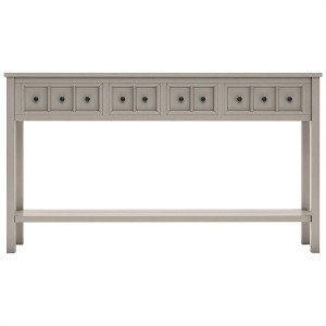 OUTSUPPLY Entryway Console Table with 4 Drawers & Shelf, Narrow Sofa Table for Hallway, Living Room, Easy Assembly - 1 of 4