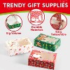 Joyfy 24 Pcs Christmas Foil Treats Cookie Gift Boxes, Multicolored Bakery Box with Window, Christmas Decoraion Gift-Giving (8.75" x 5.75" x 2.75") - 3 of 4
