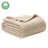 Bedsure-Waffle Weave 100% Cotton Solid Blanket For All Season, Breathable and Soft, Waffle Weave Blanket for Best Gift - 2 of 4