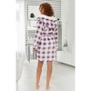 ADR Women's Short Robe, Plush Fleece Women's Robe, Hooded Bathrobe Woman - 4 of 4