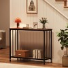33.5" Narrow Console Table, Small Entryway Table with Glass Shelf and Metal Frame - 4 of 4
