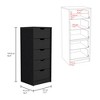 RISOKEYS 5 Drawer Chest, Wood Storage Dresser Cabinet,Craft Storage Organization, Makeup Drawer Unit for Closet, Bedroom - 3 of 4