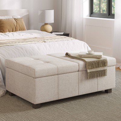 Yves Double Opening Oversized Storage Ottoman - CorLiving