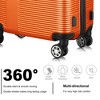 3 Piece Luggage Set With TSA Lock, Lightweight Cross Stripe Suitcase Hardshell Luggage Set (20in/24in/28in) - 4 of 4