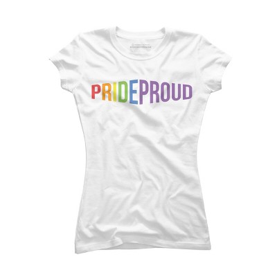 Adult Design By Humans Pride Proud Rainbow By RandomDudeArt T-Shirt