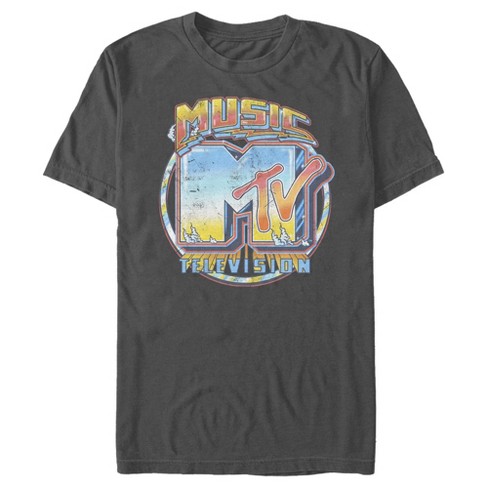 Men's Mtv Old School Logo T-shirt - Charcoal - Small : Target