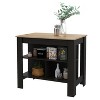 NicBex Mobile Kitchen Island Cart Morden Kitchen Carts with Storage, 3 Shelves and Spacious Top Surface for Kitchen - 2 of 4