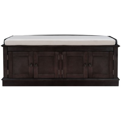 NicBex Modern 42.7" Storage Bench with 4 Doors and Adjustable Shelves for Entryway and Living Room