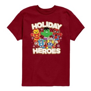 Boys' - Marvel - Holiday Heroes Short Sleeve Graphic T-Shirt - 1 of 3