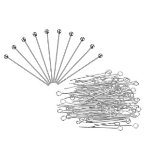 Unique Bargains Brass DIY Craft Jewelry Making Round Ball Head Pins 200 Pcs - 1 of 4