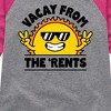Girls' - Instant Message - Vacay From The Rents Shirt Tail Raglan Graphic T-shirt - 2 of 4