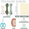 Aoibox DIY Macrame Leaf Wall Hanging Kit with Wooden Sticks, Cotton Rope, Beads & Stickers for Home Decor, Bohemian Style - 2 of 4