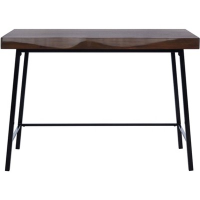 Bernhart 46" Walnut and Black Sawhorse Writing Desk