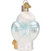 Old World Christmas Glass Blown Ornament, Baby Snow Angel With Bear - 2 of 4