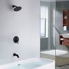 Sumerain Tub and Shower Faucet Set, Matte Black Shower Faucet Set with Waterfall Tub Spout - 3 of 4