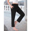 Womens Cotton Plaid Pajama Bottoms Elastic Waist with Pocket Long Sleepwear Lounge Pants - 2 of 4