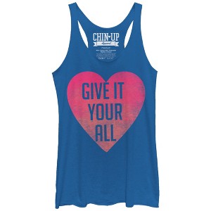 Women's CHIN UP Give it Your All Racerback Tank Top - 1 of 3
