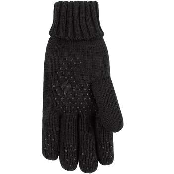 Women's Beth Flat Knit Silicone Grip Solid Glove