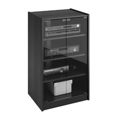 Media Storage Cabinet CorLiving Ravenwood Black