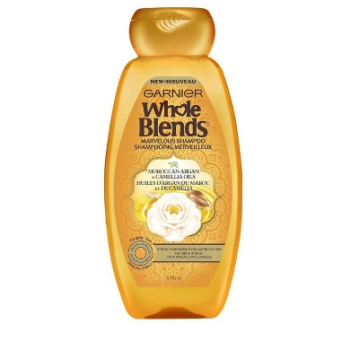 Garnier Whole Blends Illuminating Shampoo, Moroccan Argan & Camellia Oils Extracts 12.5Oz