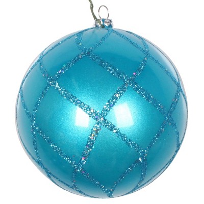Vickerman Candy Glitter Net Ball Ornament