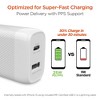HyperGear SpeedBoost 25W USB-C PD + 12W USB Fast Wall Charger with PPS | 6' MFi Lightning Cable | White - 4 of 4