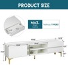 Dolonm Modern  TV Stand / Table, TV Consoles, Media Consoles with 20 Color LEDs , Tempered Glass Shelves and Storage Cabinet - 4 of 4