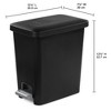 Sterilite Rectangular Step On Trash Bin Wastebasket - image 3 of 4