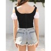 Women Costume Fake Two Piece Strappy Vintage Corset Vest Pirate Medieval Viking Steampunk Gothic Tank Top - 3 of 4