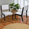 Modern Farmhouse Dining Chairs Set of 2, Upholstered Side Chairs with Solid Rubberwood Legs and Padded Seat for Kitchen or Dining Room - 4 of 4