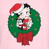 Juniors Womens Betty Boop Christmas Characters Wreath T-Shirt - 2 of 4