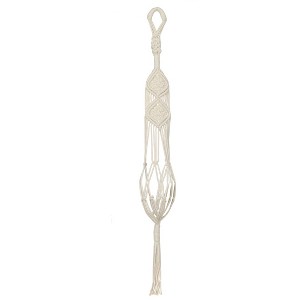 Unique Bargains Indoor Outdoor Macrame Manual Wall-mounted Flower Pot Holder 31.5" - 1 of 4