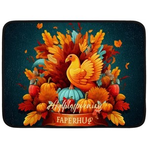 LunaLulinlk Thanksgiving turkey Dish Drying Mats for Kitchen Counter 18in x 16in Thanksgiving Kitchen Decor - 1 of 4