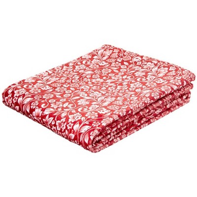 The Lakeside Collection Jacobean Sunflower Plush Throw