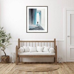 Amanti Art Shadows and Person by Incado Wood Framed Wall Art Print - 1 of 4