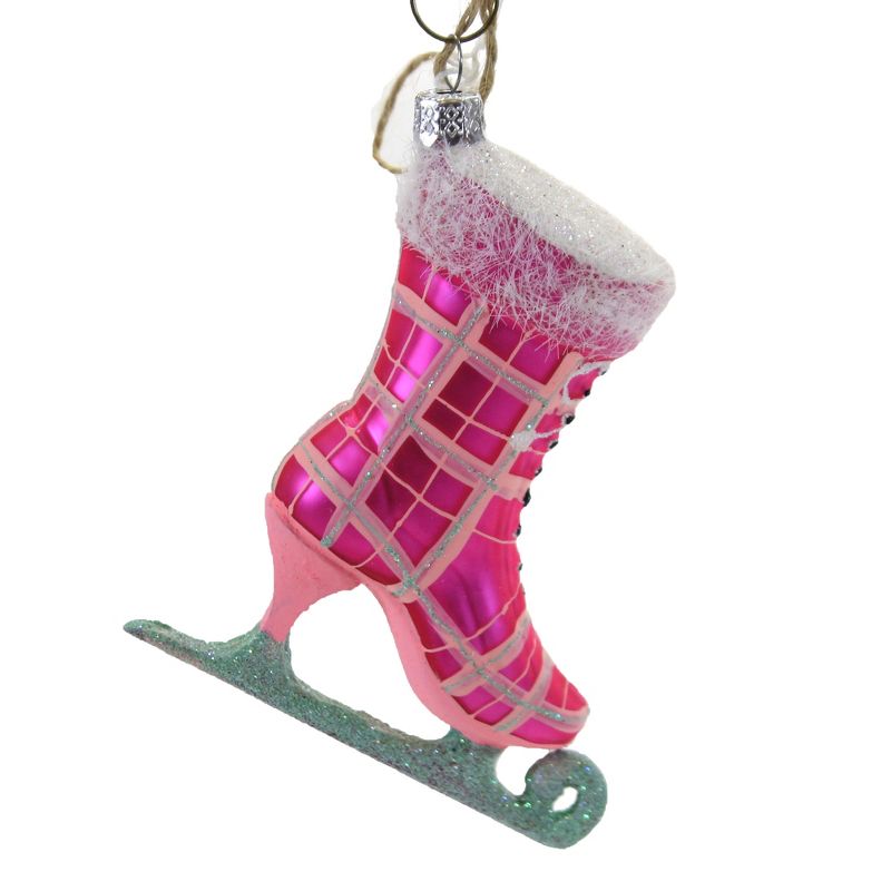 Cody Foster 4.0 Inch Plaid Ice Skate Skating Olympics Blade Tree Ornaments, 1 of 4