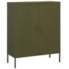 vidaXL Storage Cabinet Olive Green Steel Medium - Olive Green - 2 of 4