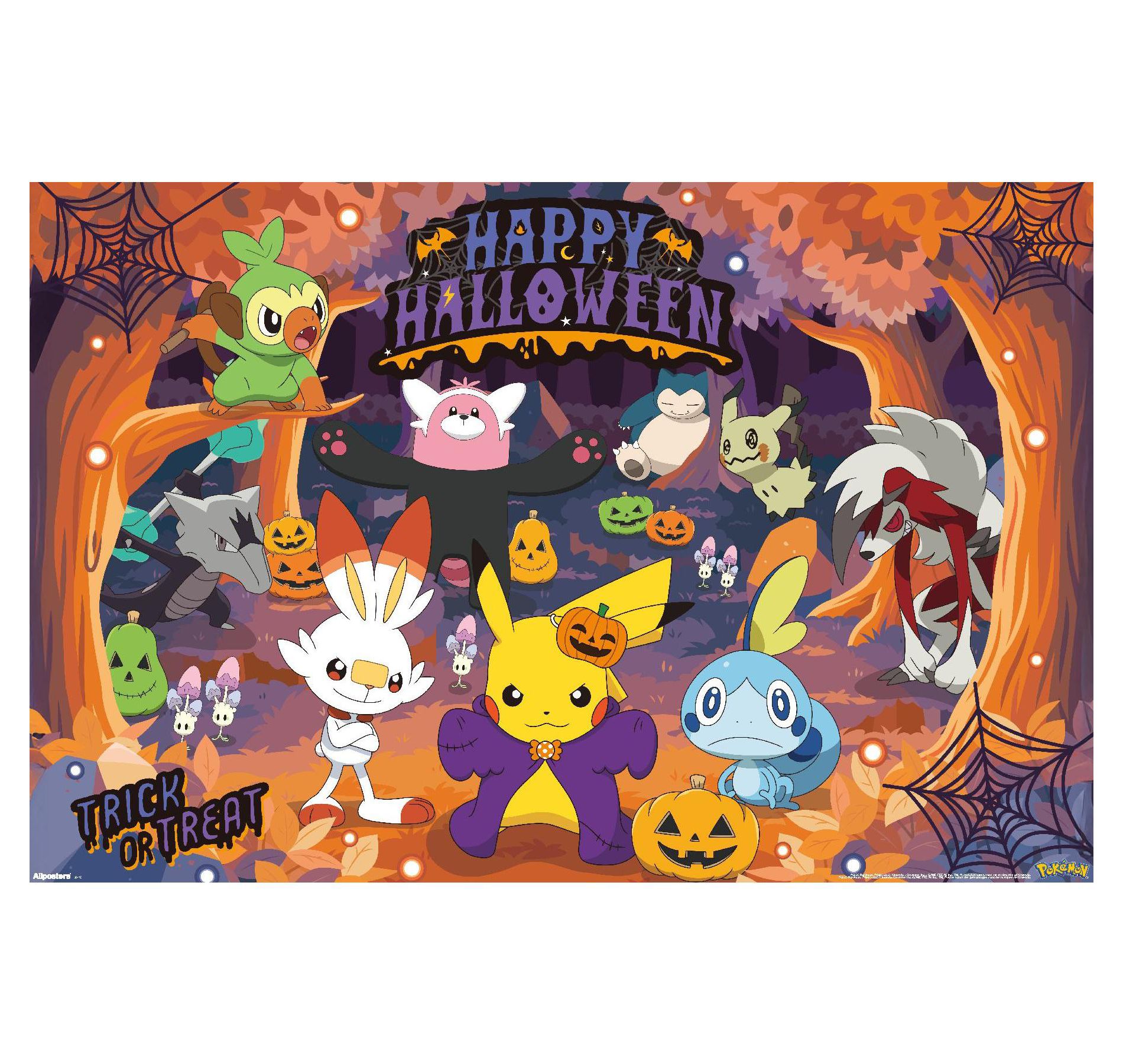 Trends International Pokémon: Halloween Forest - Group Unframed Wall Poster Prints