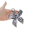Unique Bargains Bow Scarf Handbag Charm Black White 1Pc - 4 of 4