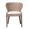 bali & pari Niesha Natural Rattan and Mahogany Wood Dining Chair Kubu Gray/Rustic Taupe - 3 of 4