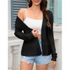 Clearlove Women's Dainty Lace Trim Cardigan Flouncy Hem Crochet Cover Up Lightweight Spring Top - 3 of 4