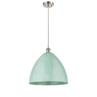 Plymouth Dome - 1 Light Cord Hung Mini Pendant In Industrial Style-18.75 Inches Tall and 16 Inches Wide