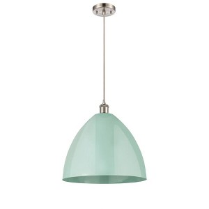 Plymouth Dome - 1 Light Cord Hung Mini Pendant In Industrial Style-18.75 Inches Tall and 16 Inches Wide - 1 of 1